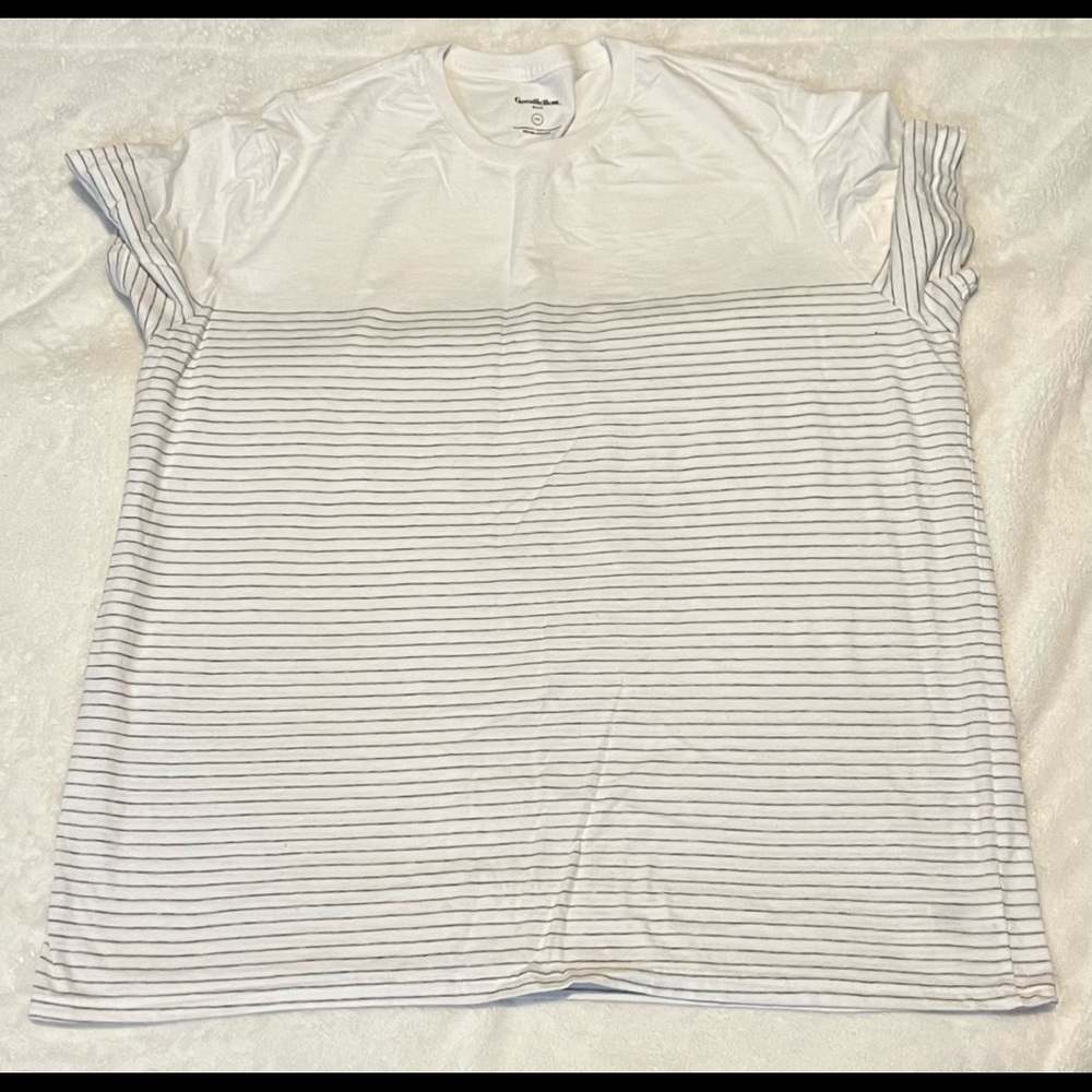 Goodfellow & co WHITE STRIPED TEE